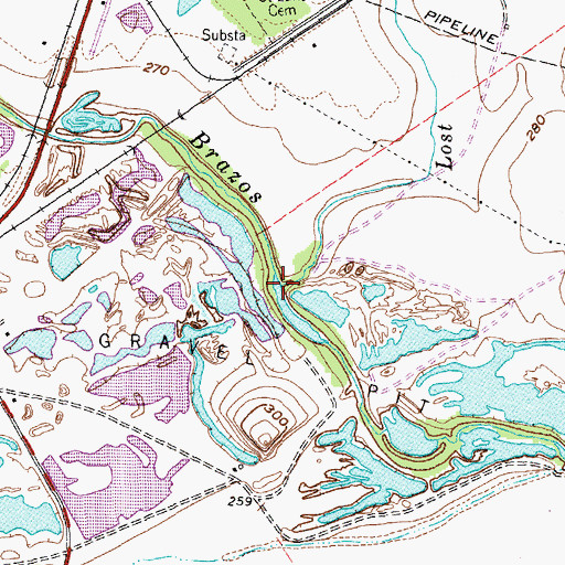 Topographic Map of Lost Creek, TX