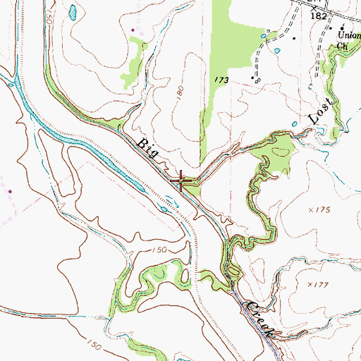 Topographic Map of Lost Creek, TX