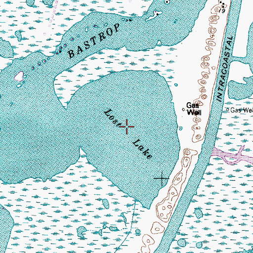 Topographic Map of Lost Lake, TX