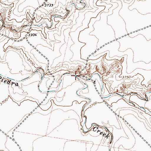 Topographic Map of Lost Mule Creek, TX