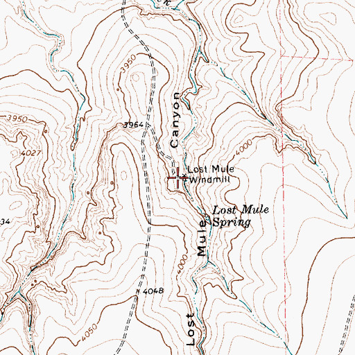 Topographic Map of Lost Mule Windmill, TX
