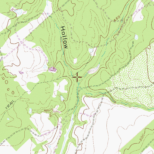 Topographic Map of Lost Spring Hollow, TX