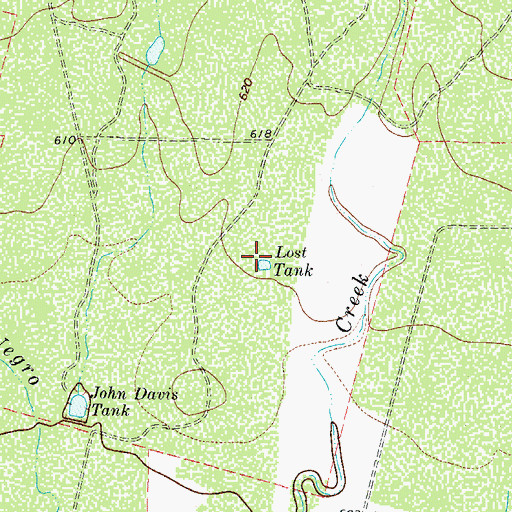 Topographic Map of Lost Tank, TX
