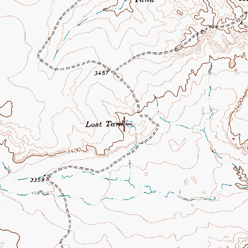 Topographic Map of Lost Tank, TX