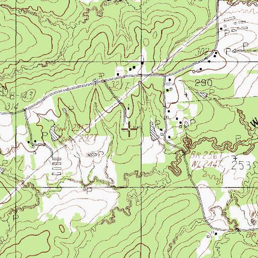 Topographic Map of Lott Cemetery, TX
