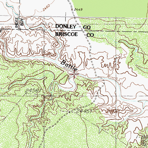 Topographic Map of Love Arroyo, TX