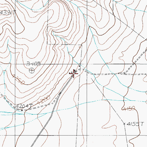 Topographic Map of Love-Cass Ranch, TX