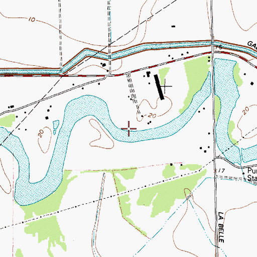 Topographic Map of Lovell Lake, TX