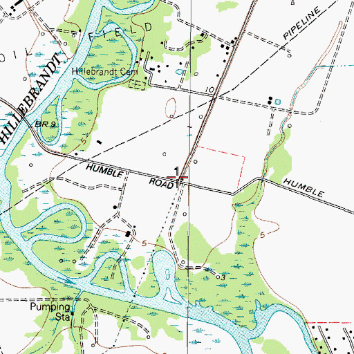 Topographic Map of Lovell Lake, TX