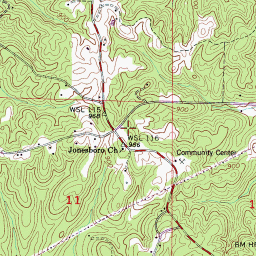 Topographic Map of Jonesboro, AL