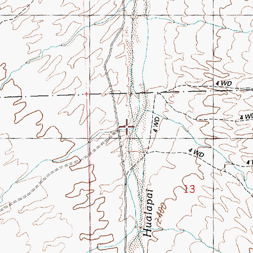 Topographic Map of White Elephant Wash, AZ