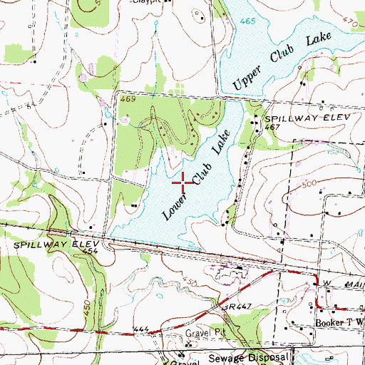 Topographic Map of Lower Club Lake, TX