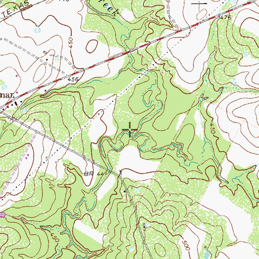 Topographic Map of Lower Elm Creek, TX