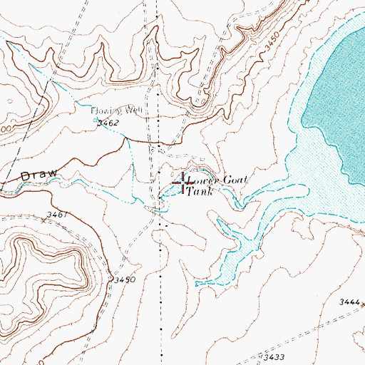 Topographic Map of Lower Goat Tank, TX
