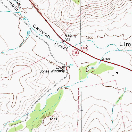 Topographic Map of Lower Jones Windmill, TX