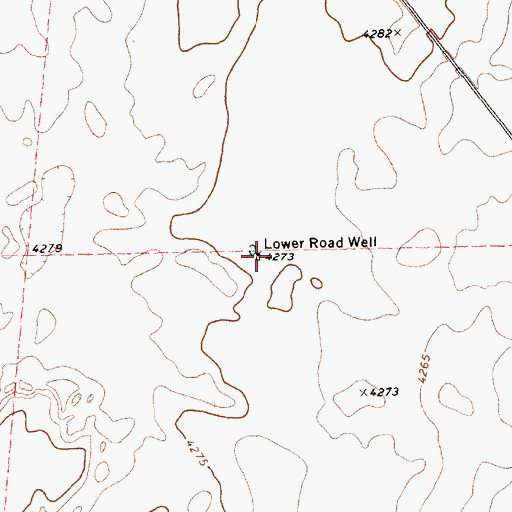 Topographic Map of Lower Road Well, TX