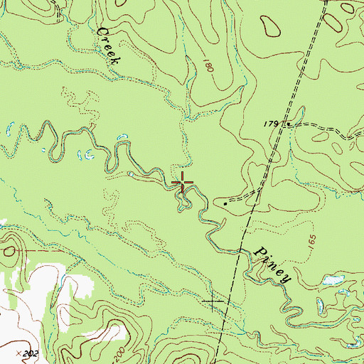 Topographic Map of Lower Sulphur Creek, TX