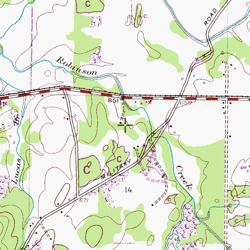 Topographic Map of Keelen Cemetery, AL