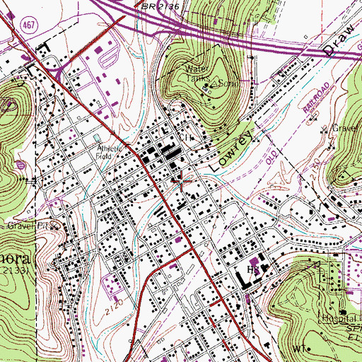 Topographic Map of Lowrey Draw, TX