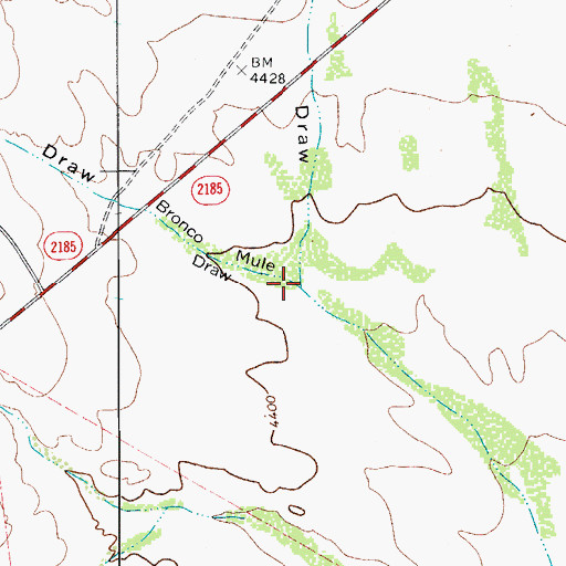 Topographic Map of Luckett Draw, TX
