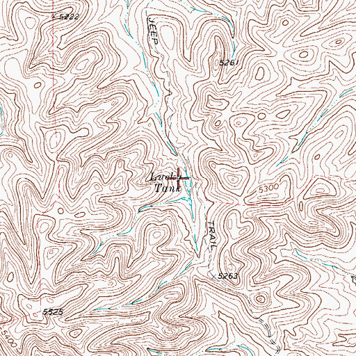 Topographic Map of Lucky Tank, TX