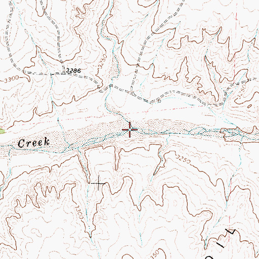 Topographic Map of Ludlow Creek, TX
