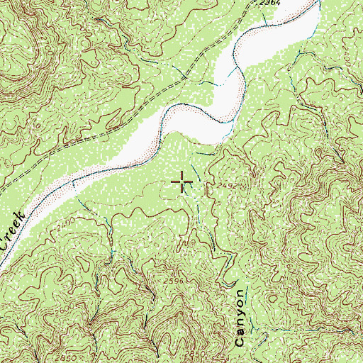 Topographic Map of Lufberg Canyon, TX