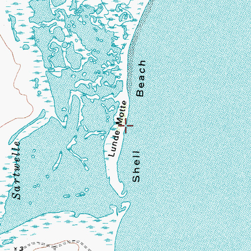Topographic Map of Lund Motte, TX