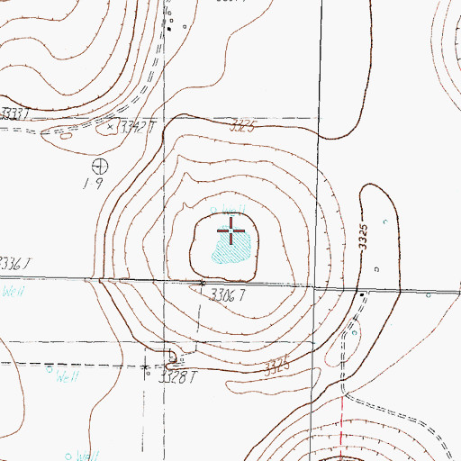 Topographic Map of Lutrick Oil Field, TX