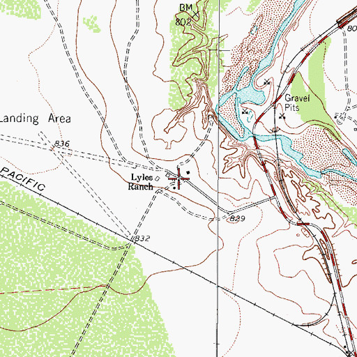 Topographic Map of Lyles Ranch, TX