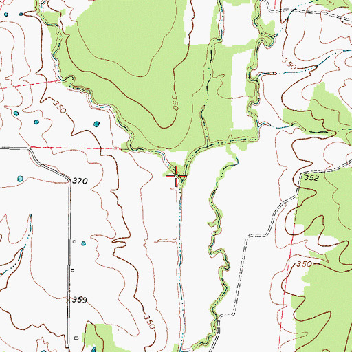 Topographic Map of Lynch Creek, TX