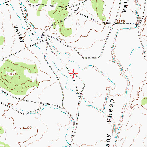 Topographic Map of White Hair Valley, AZ
