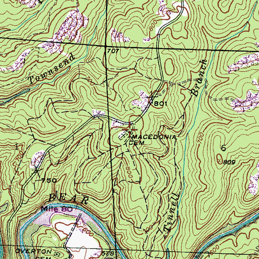 Topographic Map of Macedonia Church, AL