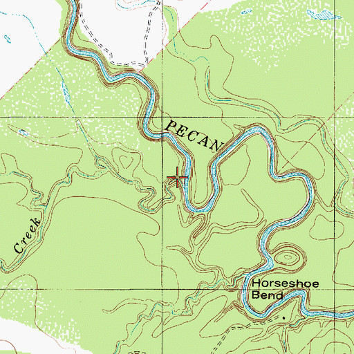Topographic Map of Mackinally Creek, TX