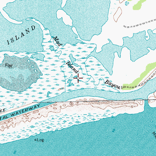 Topographic Map of Mad Island Bayou, TX