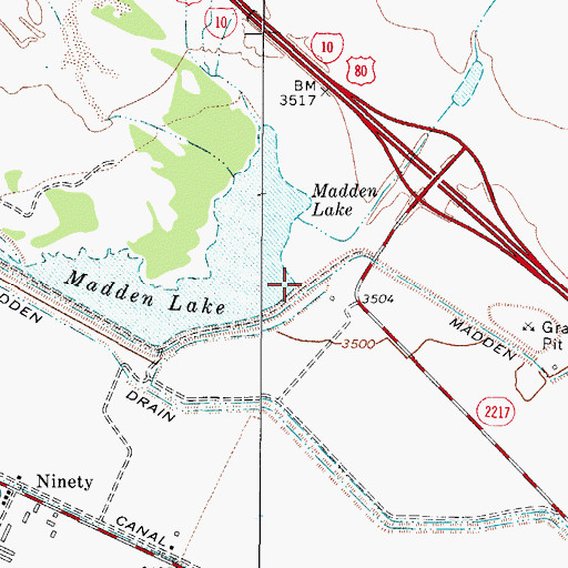 Topographic Map of Madden Lateral, TX