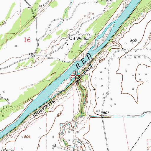 Topographic Map of Maddox Creek, TX