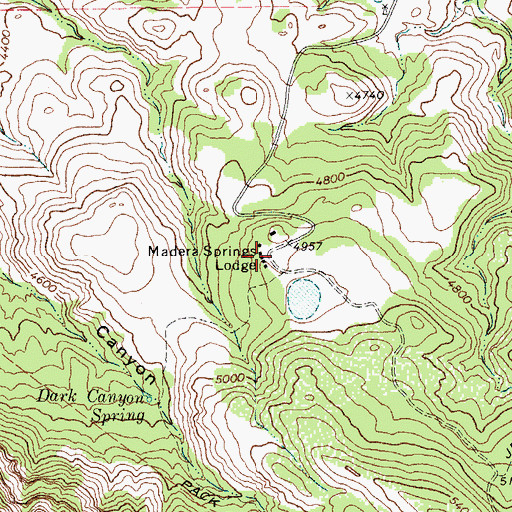 Topographic Map of Madera Springs Lodge, TX