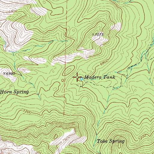 Topographic Map of Madera Tank, TX