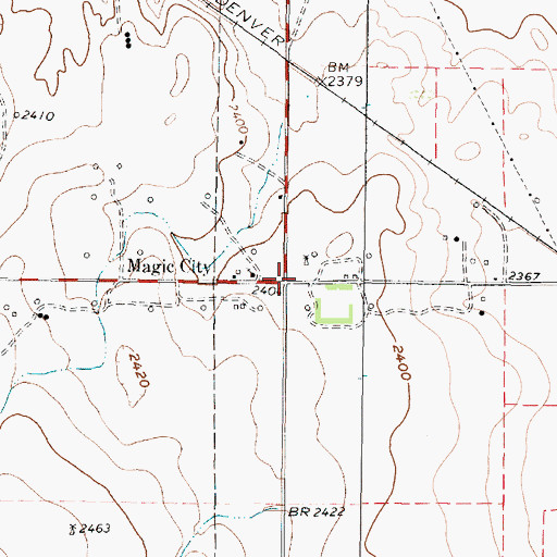 Topographic Map of Magic City, TX