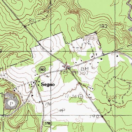 Topographic Map of Magnolia Hill Church, TX
