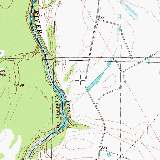 Topographic Map of Magnolia School, TX