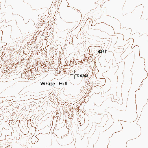 Topographic Map of White Hill, AZ