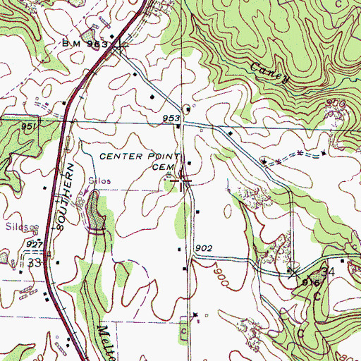 Topographic Map of Mount Joy Church, AL