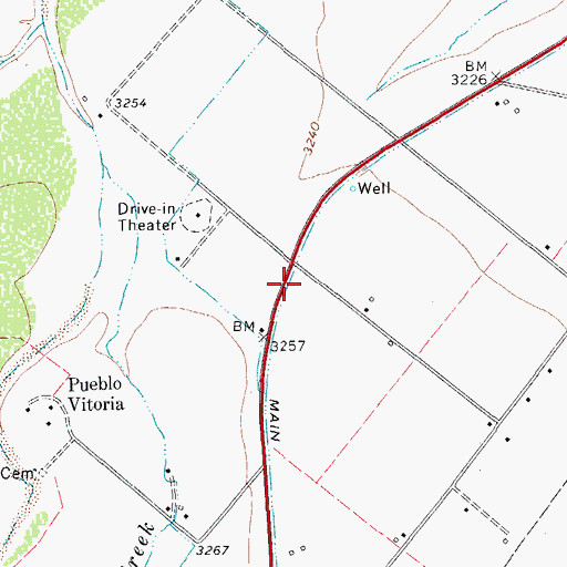 Topographic Map of Main Canal, TX