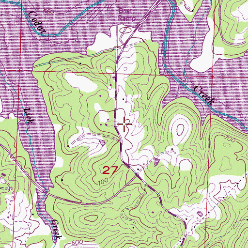 Topographic Map of Mount Pleasant Church, AL