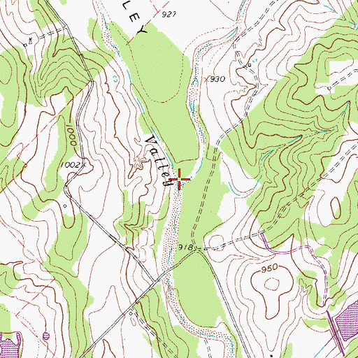 Topographic Map of Mallard Creek, TX