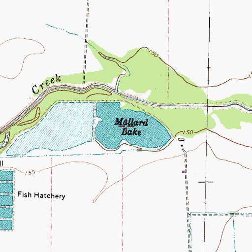 Topographic Map of Mallard Lake, TX