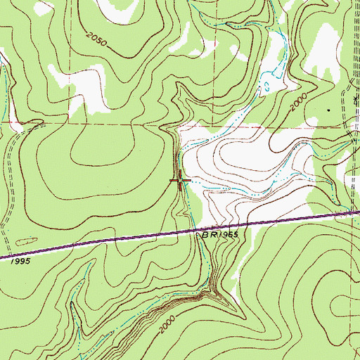 Topographic Map of Mann Draw, TX
