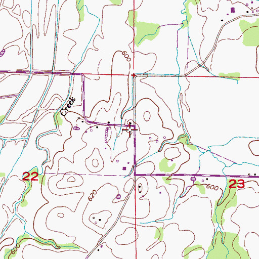 Topographic Map of Mud Creek School (historical), AL